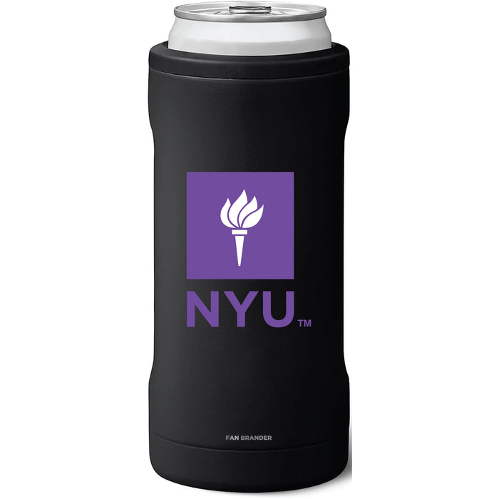 BruMate Slim Insulated Can Cooler with NYU Primary Logo