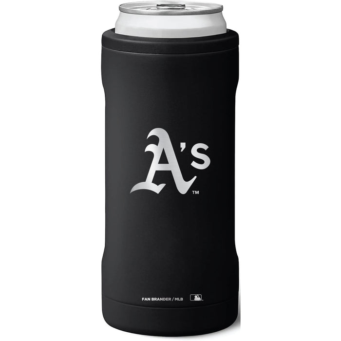 BruMate Slim Insulated Can Cooler with Oakland Athletics Primary Logo