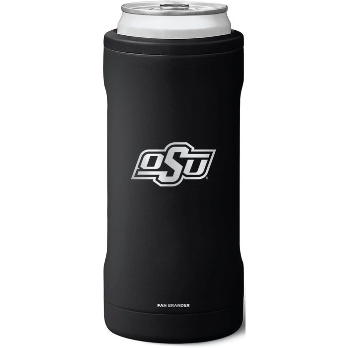 BruMate Slim Insulated Can Cooler with Oklahoma State Cowboys Primary Logo