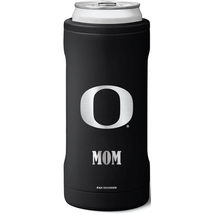 BruMate Slim Insulated Can Cooler with Oregon Ducks Mom Primary Logo