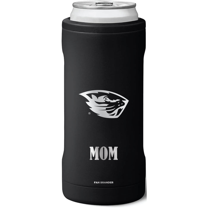 BruMate Slim Insulated Can Cooler with Oregon State Beavers Mom Primary Logo