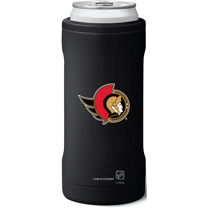 BruMate Slim Insulated Can Cooler with Ottawa Senators Primary Logo