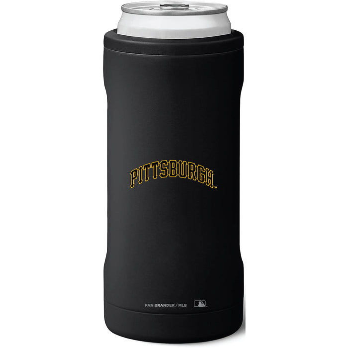 BruMate Slim Insulated Can Cooler with Pittsburgh Pirates Wordmark Logo