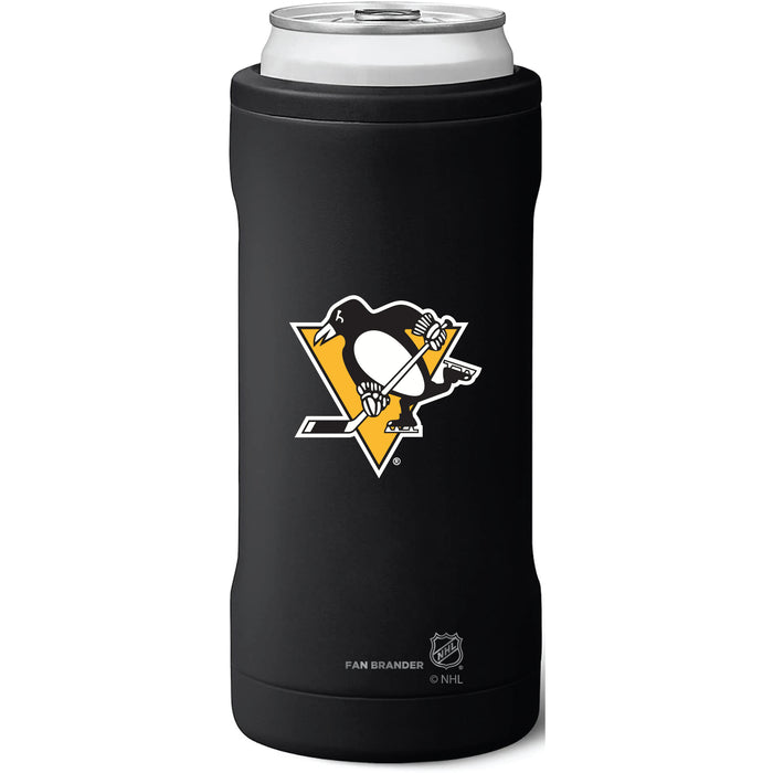 BruMate Slim Insulated Can Cooler with Pittsburgh Penguins Primary Logo