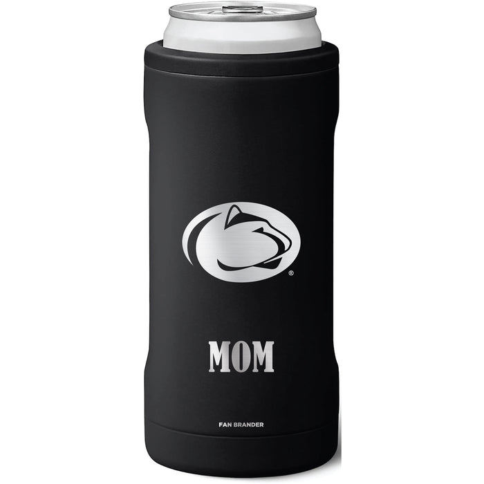 BruMate Slim Insulated Can Cooler with Penn State Nittany Lions Mom Primary Logo