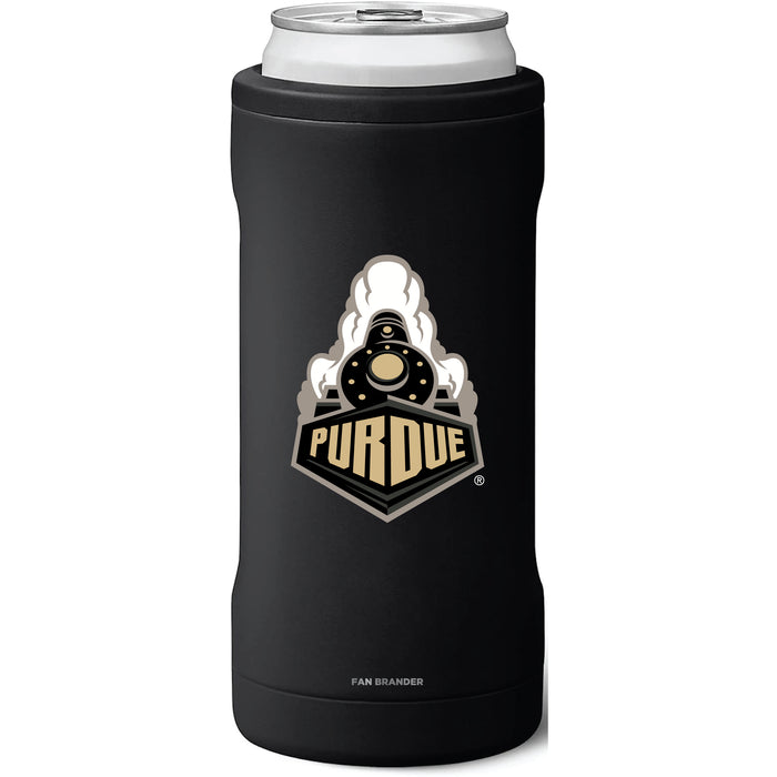 BruMate Slim Insulated Can Cooler with Purdue Boilermakers Secondary Logo