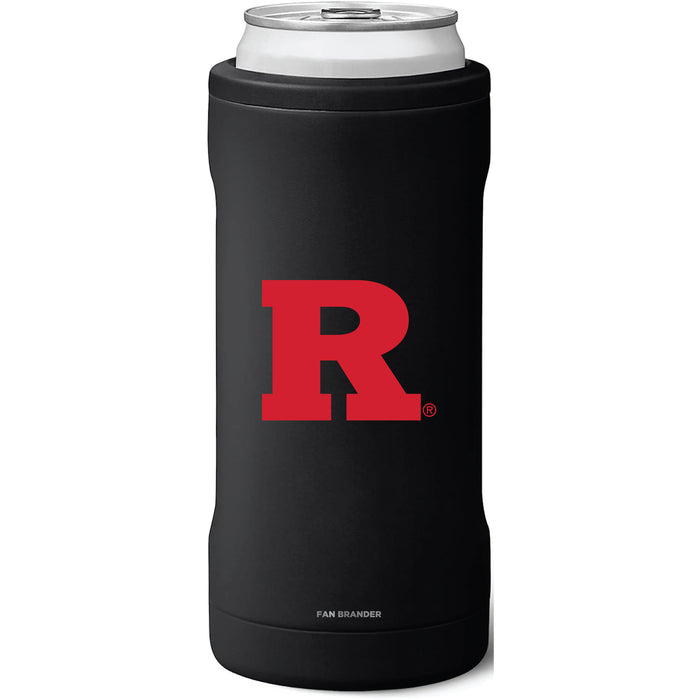 BruMate Slim Insulated Can Cooler with Rutgers Scarlet Knights Primary Logo