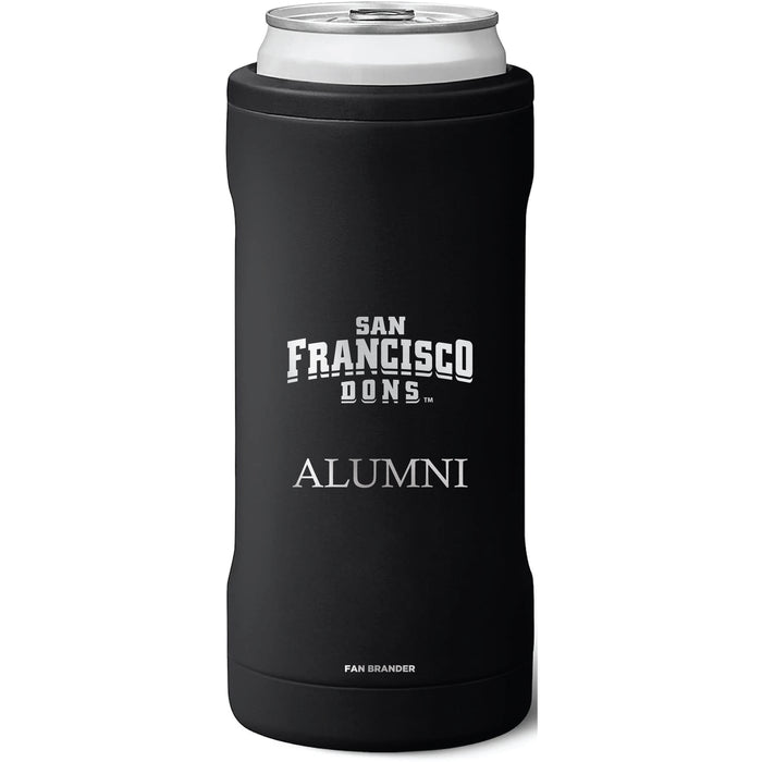 BruMate Slim Insulated Can Cooler with San Francisco Dons Alumni Primary Logo