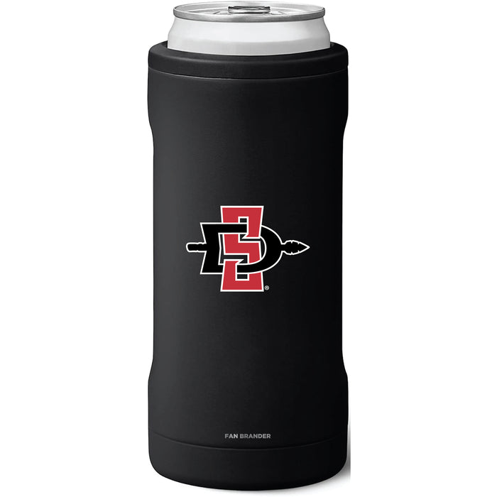 BruMate Slim Insulated Can Cooler with San Diego State Aztecs Primary Logo