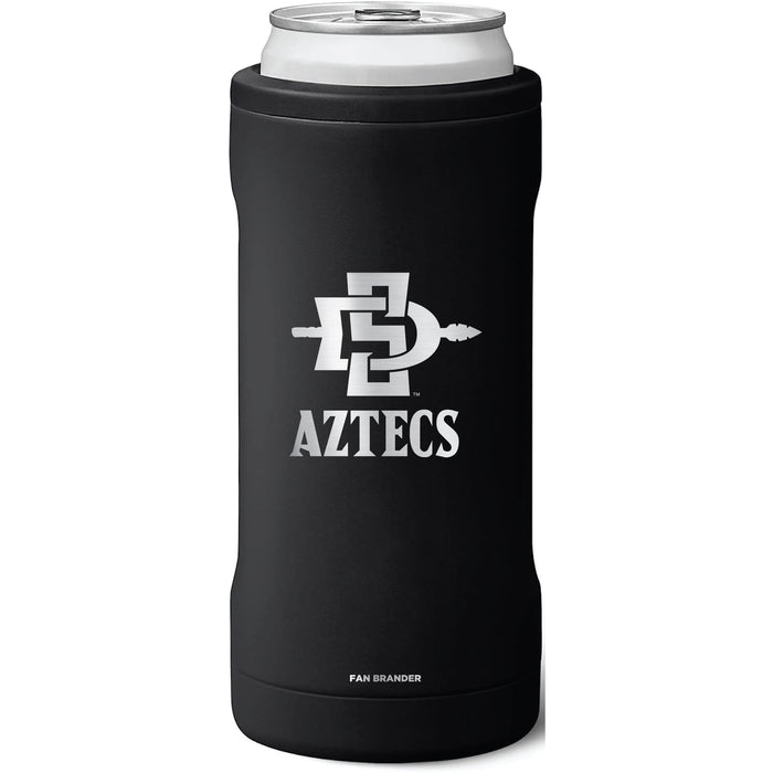 BruMate Slim Insulated Can Cooler with San Diego State Aztecs Primary Logo