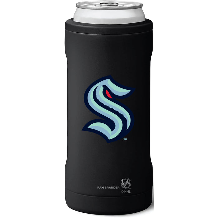 BruMate Slim Insulated Can Cooler with Seattle Kraken Primary Logo