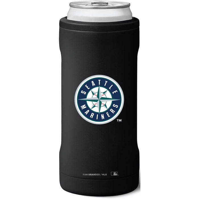 BruMate Slim Insulated Can Cooler with Seattle Mariners Primary Logo