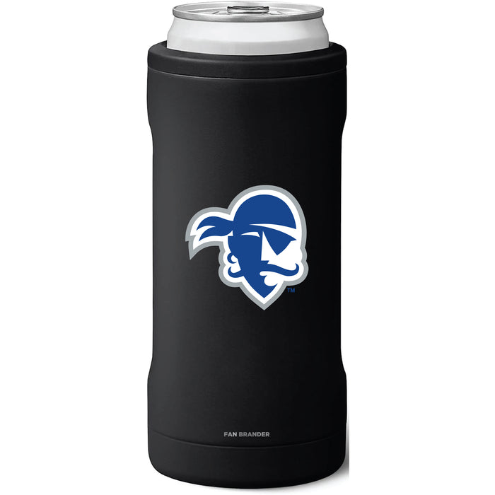 BruMate Slim Insulated Can Cooler with Seton Hall Pirates Primary Logo