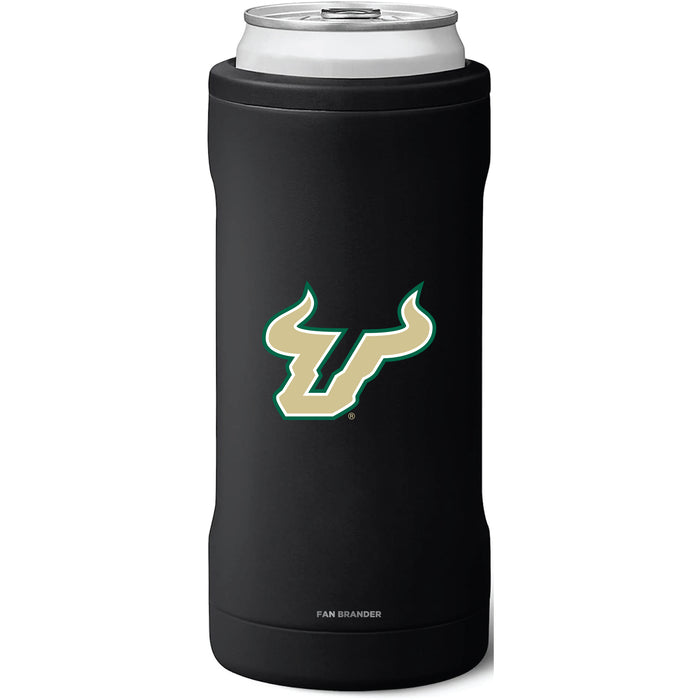 BruMate Slim Insulated Can Cooler with South Florida Bulls Primary Logo