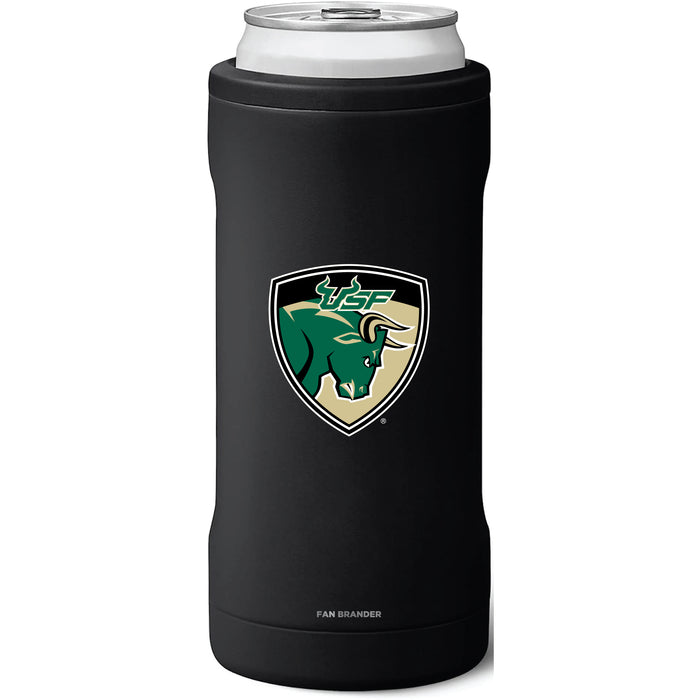 BruMate Slim Insulated Can Cooler with South Florida Bulls Secondary Logo