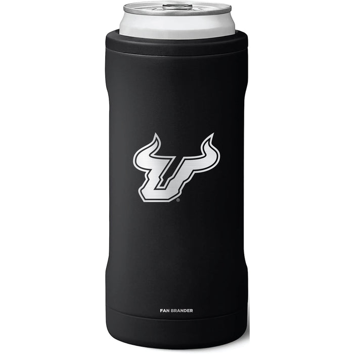 BruMate Slim Insulated Can Cooler with South Florida Bulls Primary Logo