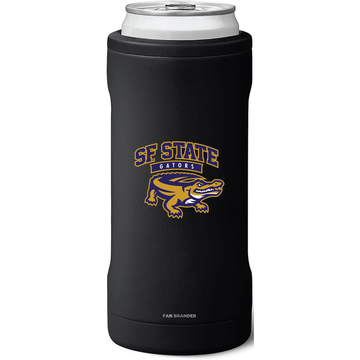 BruMate Slim Insulated Can Cooler with San Francisco State U Gators Primary Logo