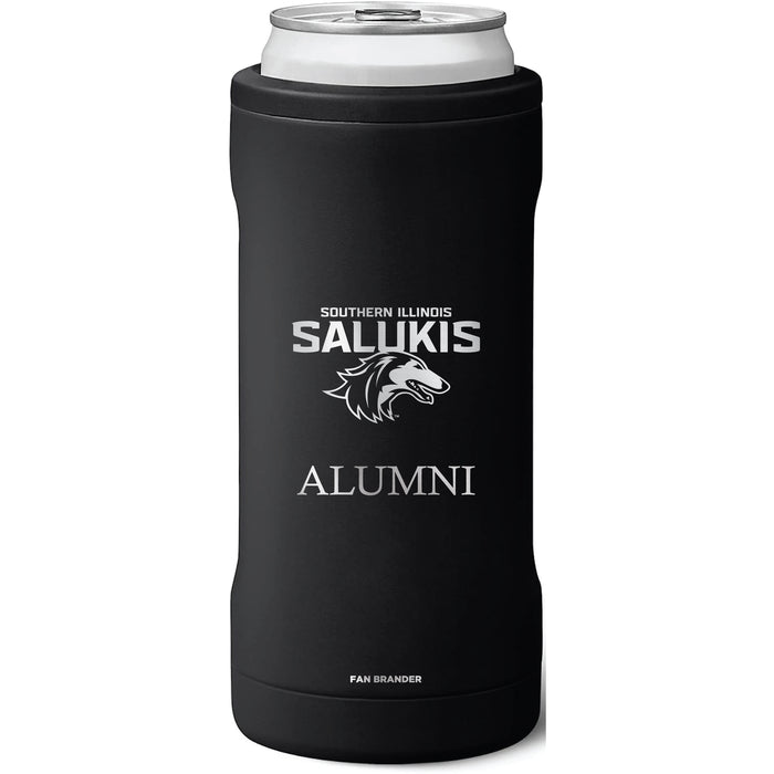 BruMate Slim Insulated Can Cooler with Southern Illinois Salukis Alumni Primary Logo