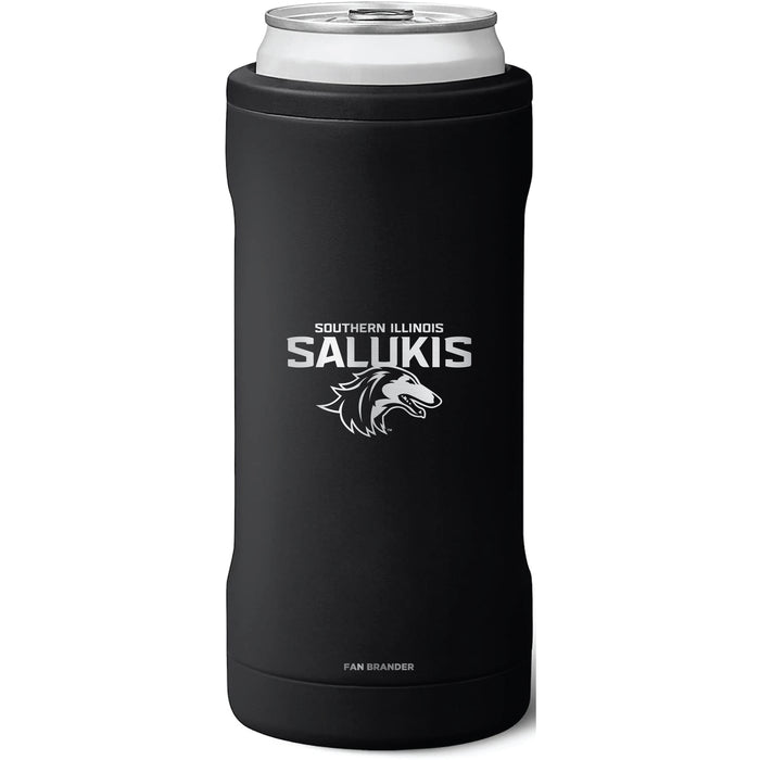 BruMate Slim Insulated Can Cooler with Southern Illinois Salukis Primary Logo