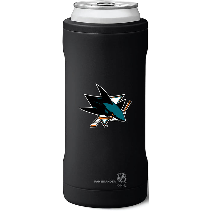 BruMate Slim Insulated Can Cooler with San Jose Sharks Primary Logo