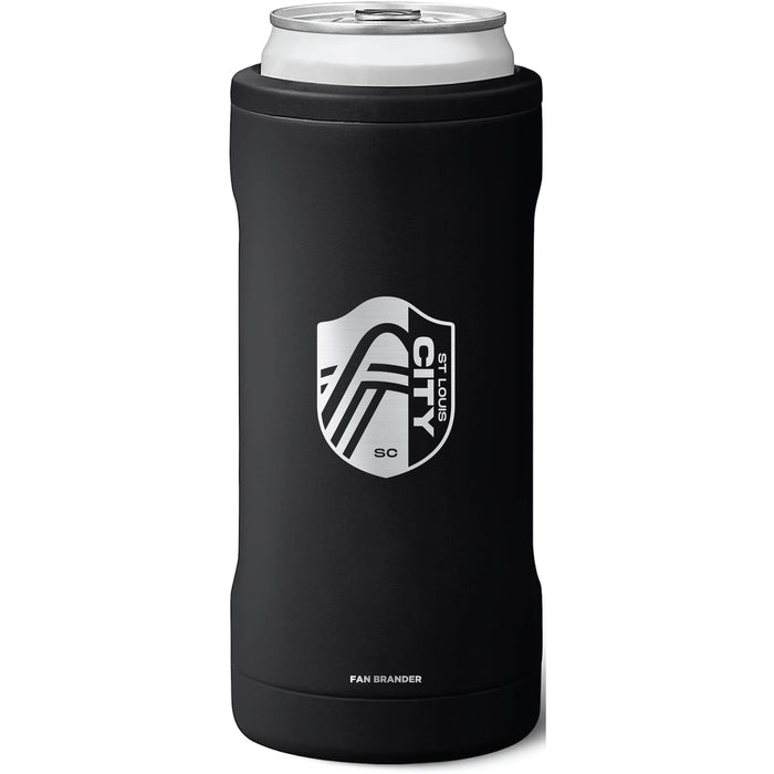 BruMate Slim Insulated Can Cooler with St. Louis City SC Primary Logo