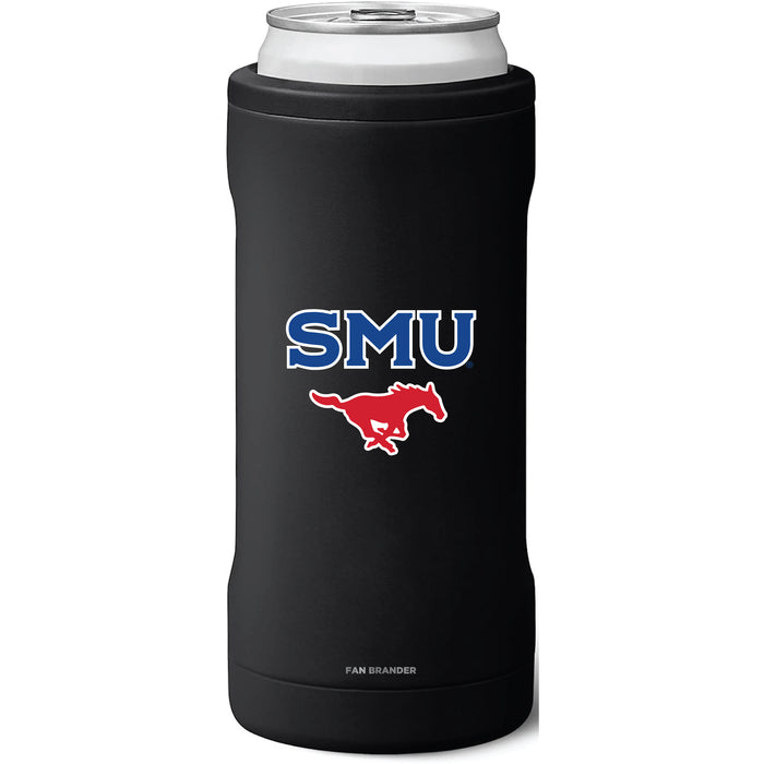 BruMate Slim Insulated Can Cooler with SMU Mustangs Primary Logo