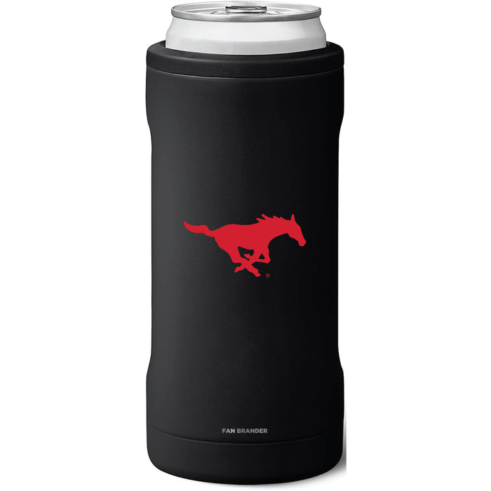 BruMate Slim Insulated Can Cooler with SMU Mustangs Secondary Logo