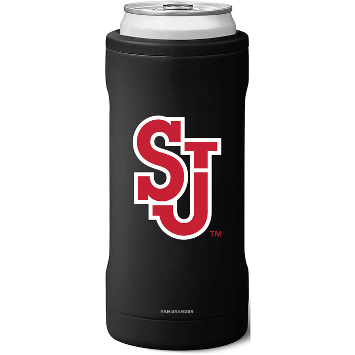 BruMate Slim Insulated Can Cooler with St. John's Red Storm Primary Logo