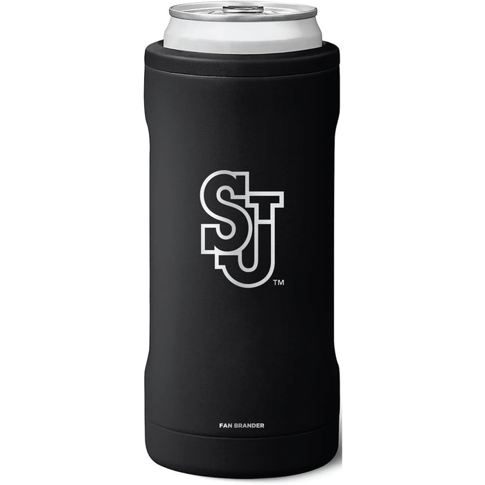 BruMate Slim Insulated Can Cooler with St. John's Red Storm Primary Logo