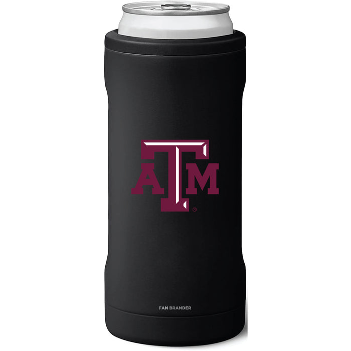 BruMate Slim Insulated Can Cooler with Texas A&M Aggies Primary Logo