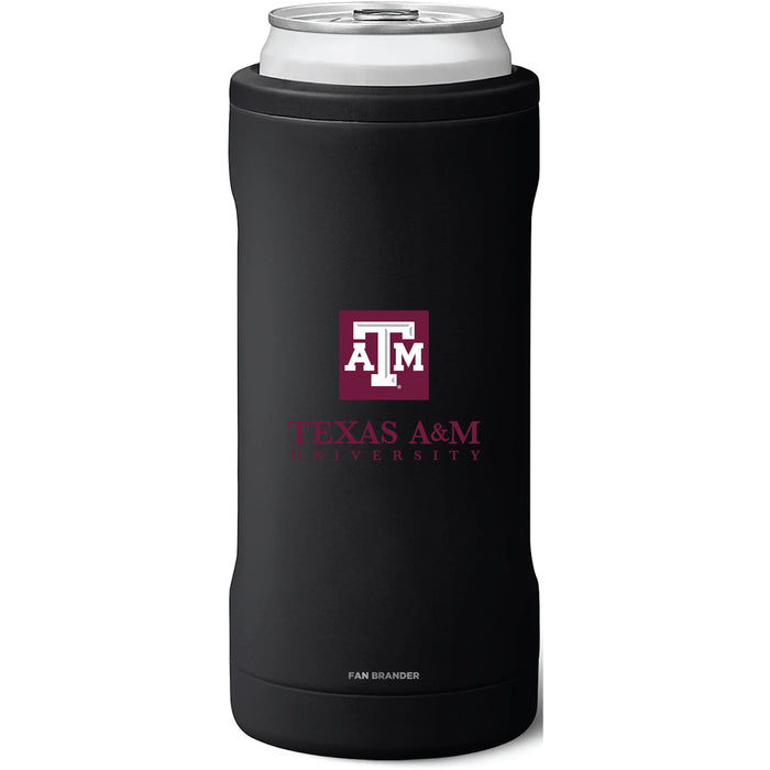 BruMate Slim Insulated Can Cooler with Texas A&M Aggies Secondary Logo