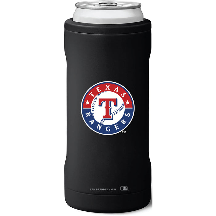 BruMate Slim Insulated Can Cooler with Texas Rangers Primary Logo