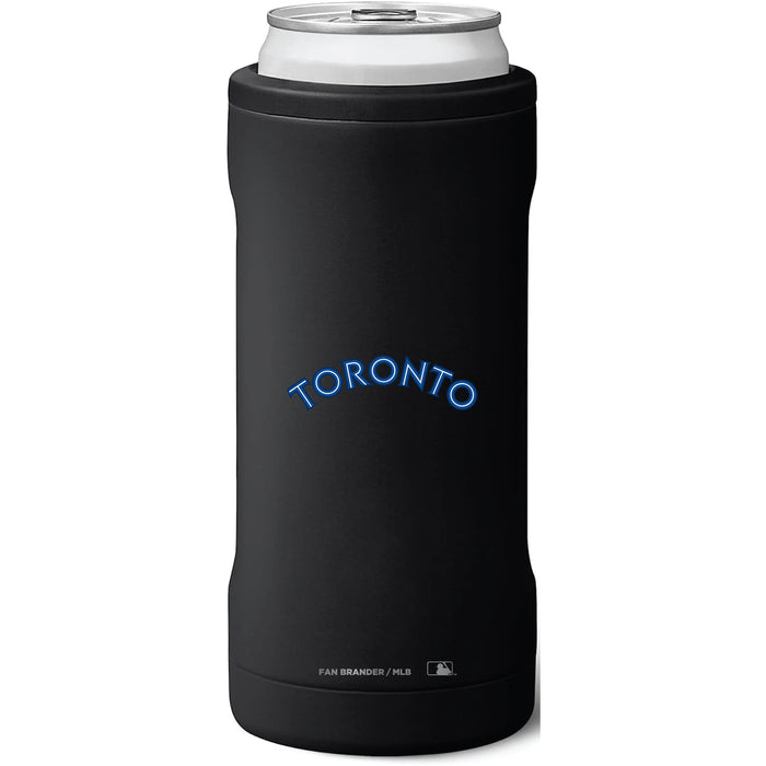 BruMate Slim Insulated Can Cooler with Toronto Blue Jays Wordmark Logo