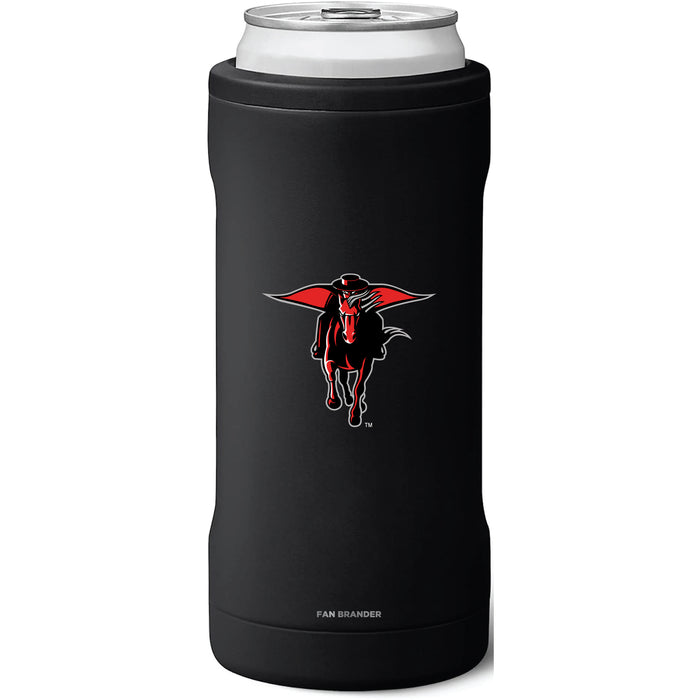 BruMate Slim Insulated Can Cooler with Texas Tech Red Raiders Secondary Logo