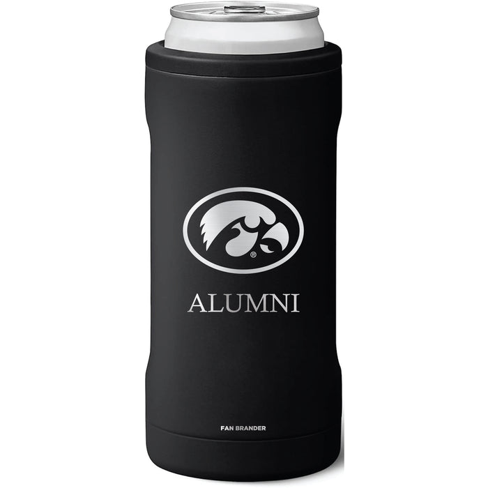 BruMate Slim Insulated Can Cooler with Iowa Hawkeyes Alumni Primary Logo