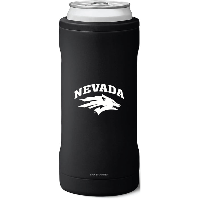 BruMate Slim Insulated Can Cooler with Nevada Wolf Pack Primary Logo