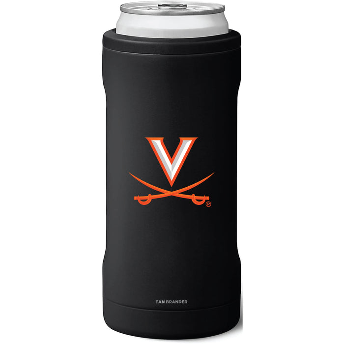 BruMate Slim Insulated Can Cooler with Virginia Cavaliers Primary Logo