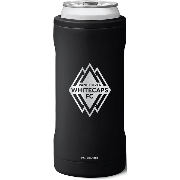 BruMate Slim Insulated Can Cooler with Vancouver Whitecaps FC Primary Logo