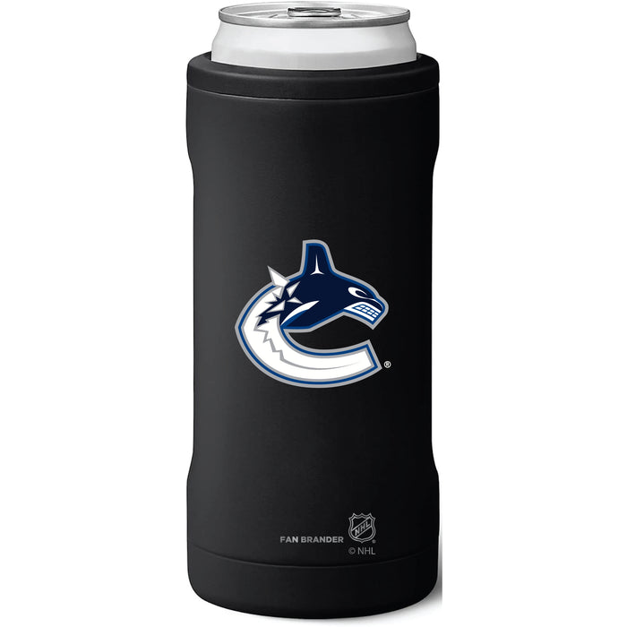 BruMate Slim Insulated Can Cooler with Vancouver Canucks Primary Logo