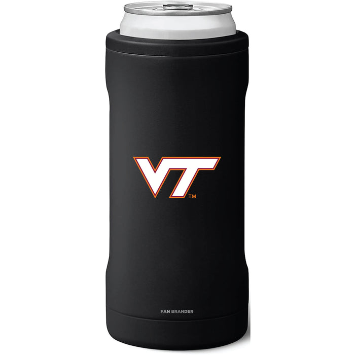 BruMate Slim Insulated Can Cooler with Virginia Tech Hokies Primary Logo