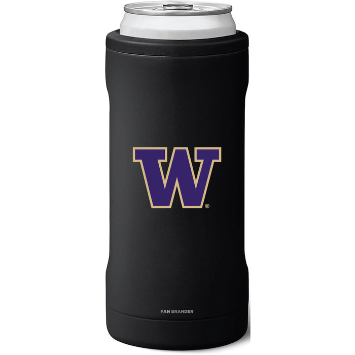 BruMate Slim Insulated Can Cooler with Washington Huskies Primary Logo