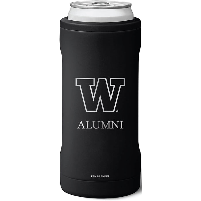 BruMate Slim Insulated Can Cooler with Washington Huskies Alumni Primary Logo