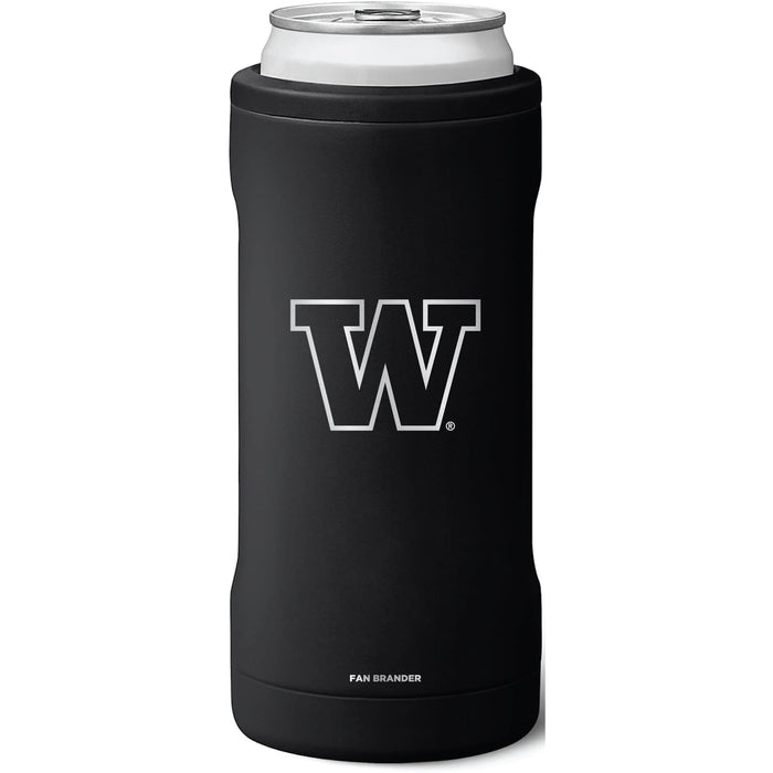 BruMate Slim Insulated Can Cooler with Washington Huskies Primary Logo