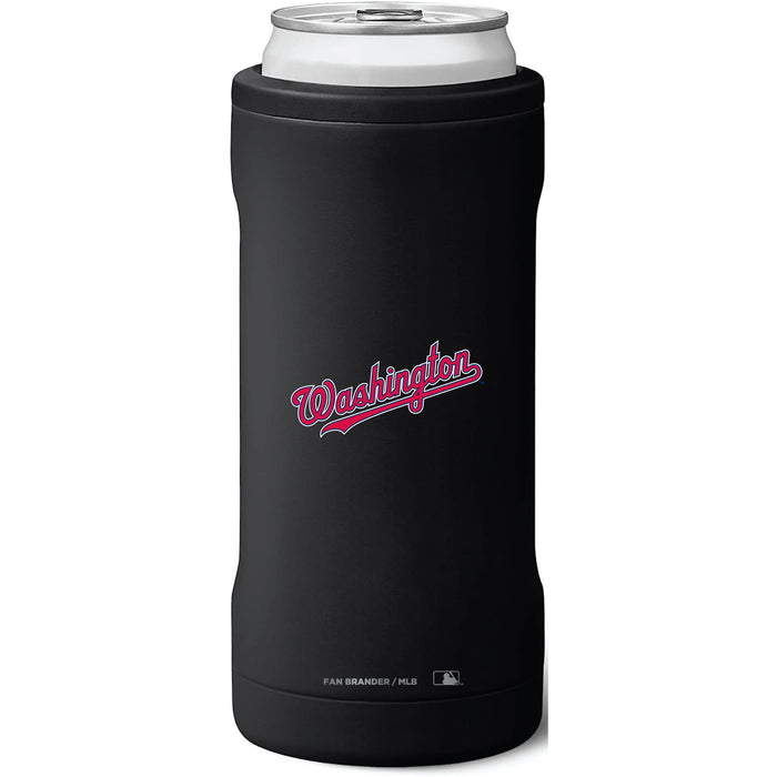 BruMate Slim Insulated Can Cooler with Washington Nationals Wordmark Logo