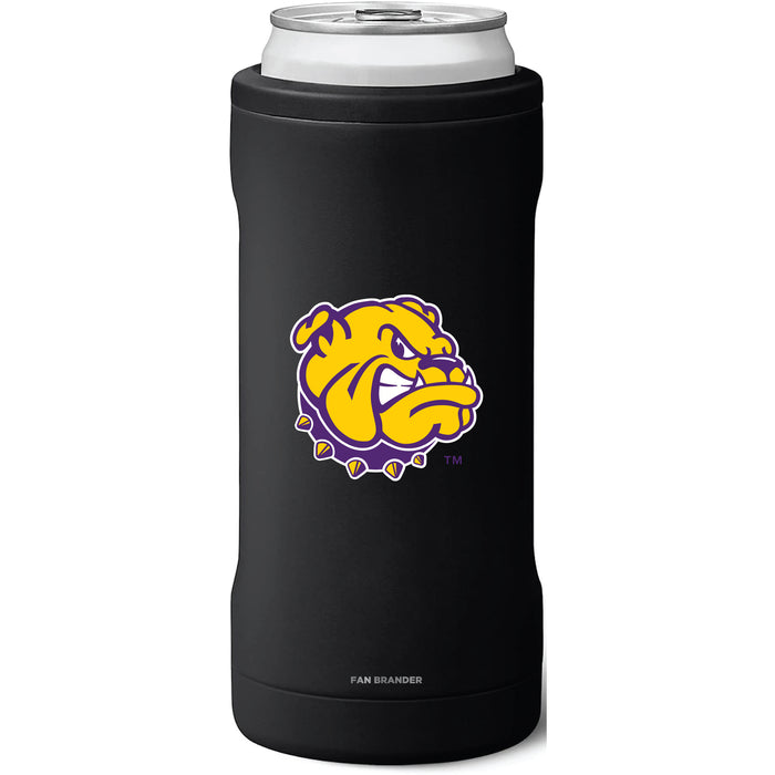 BruMate Slim Insulated Can Cooler with Western Illinois University Leathernecks Secondary Logo