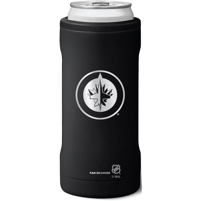 BruMate Slim Insulated Can Cooler with Winnipeg Jets Primary Logo