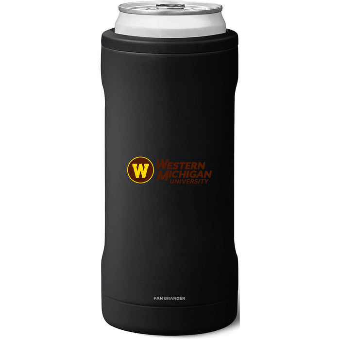 BruMate Slim Insulated Can Cooler with Western Michigan Broncos Primary Logo