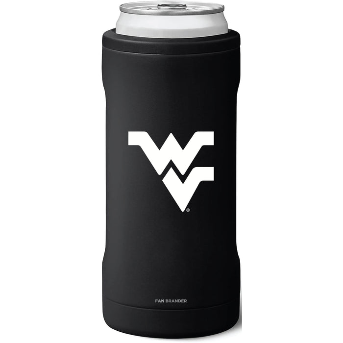 BruMate Slim Insulated Can Cooler with West Virginia Mountaineers Primary Logo