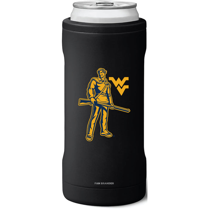 BruMate Slim Insulated Can Cooler with West Virginia Mountaineers Secondary Logo