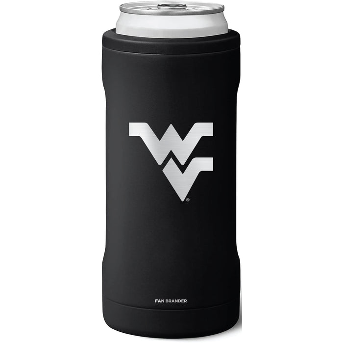 BruMate Slim Insulated Can Cooler with West Virginia Mountaineers Primary Logo